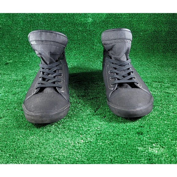 Vans Old Skool Classic Hi-Top Skateboard Solid Black Textile Upper Women's 10.M - Picture 1 of 10